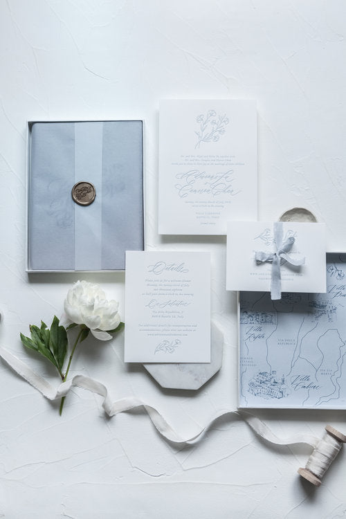 Vellum Wrapped Velvet Folio // Ravello Italy