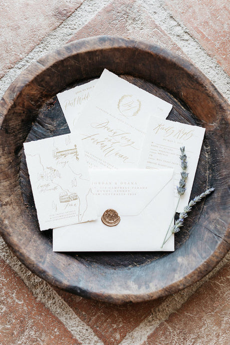 Destination Tuscan Wedding Invitations