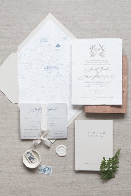 Clean Forest Inspired Wedding Invites // Utah