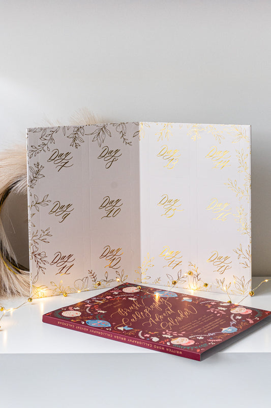The Process of Creating our Brush Lettering Advent Calendar
