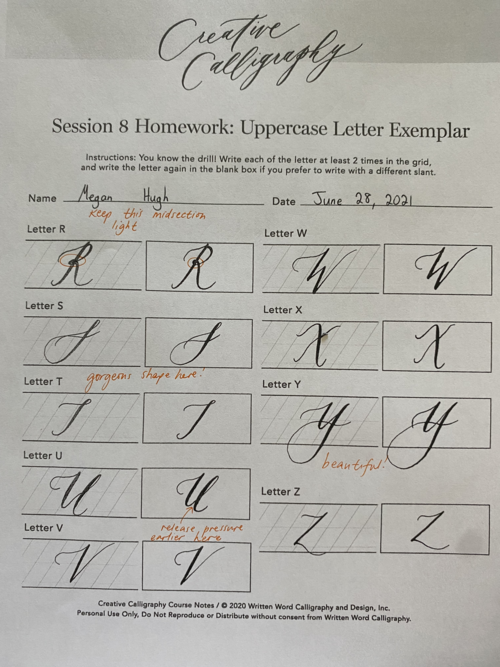 Task 4 Calligraphy Creative Calligraphy Course Homework – Written Word Calligraphy and Design