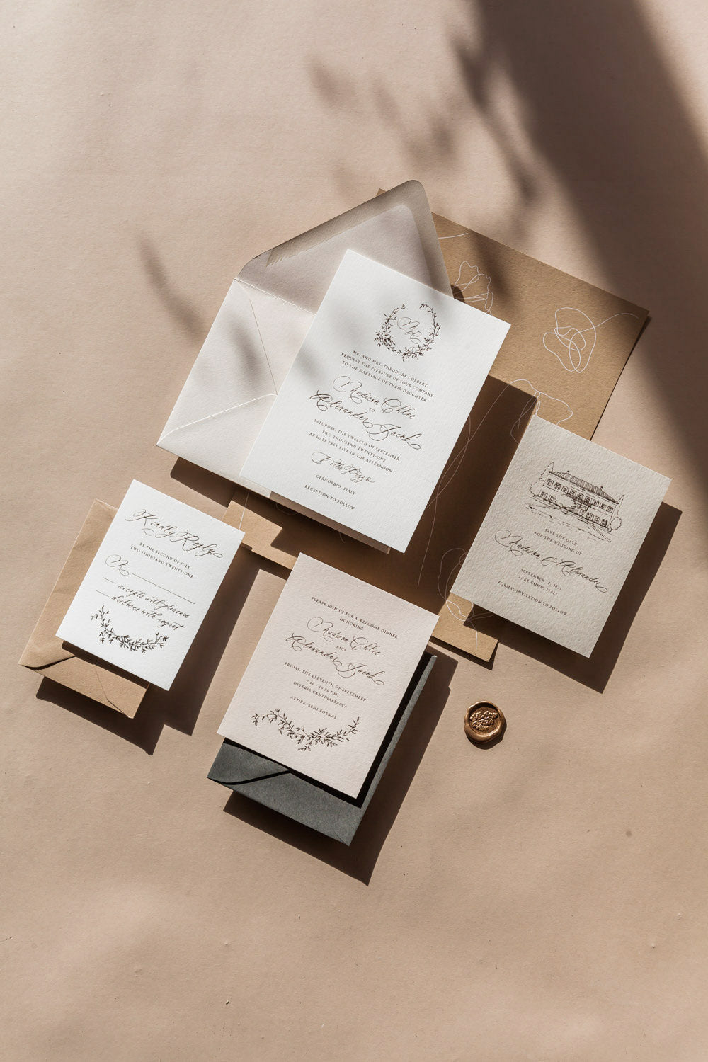 Semi-Custom Wedding Invitation Suite – Heirloom