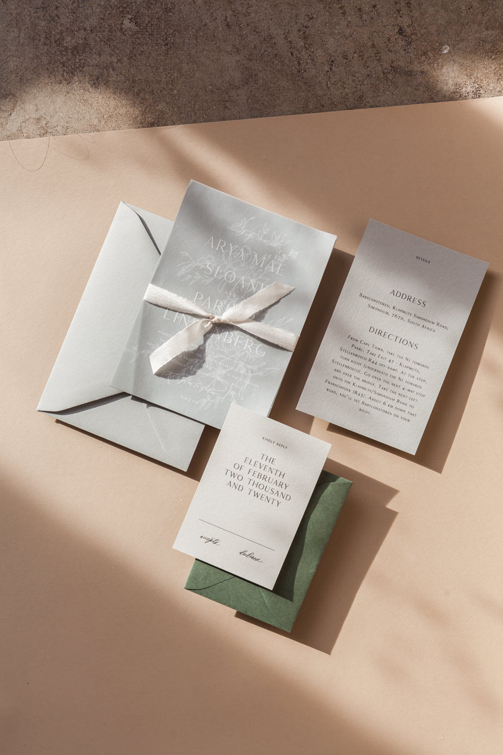 Semi-Custom Wedding Invitation Suite – Harana