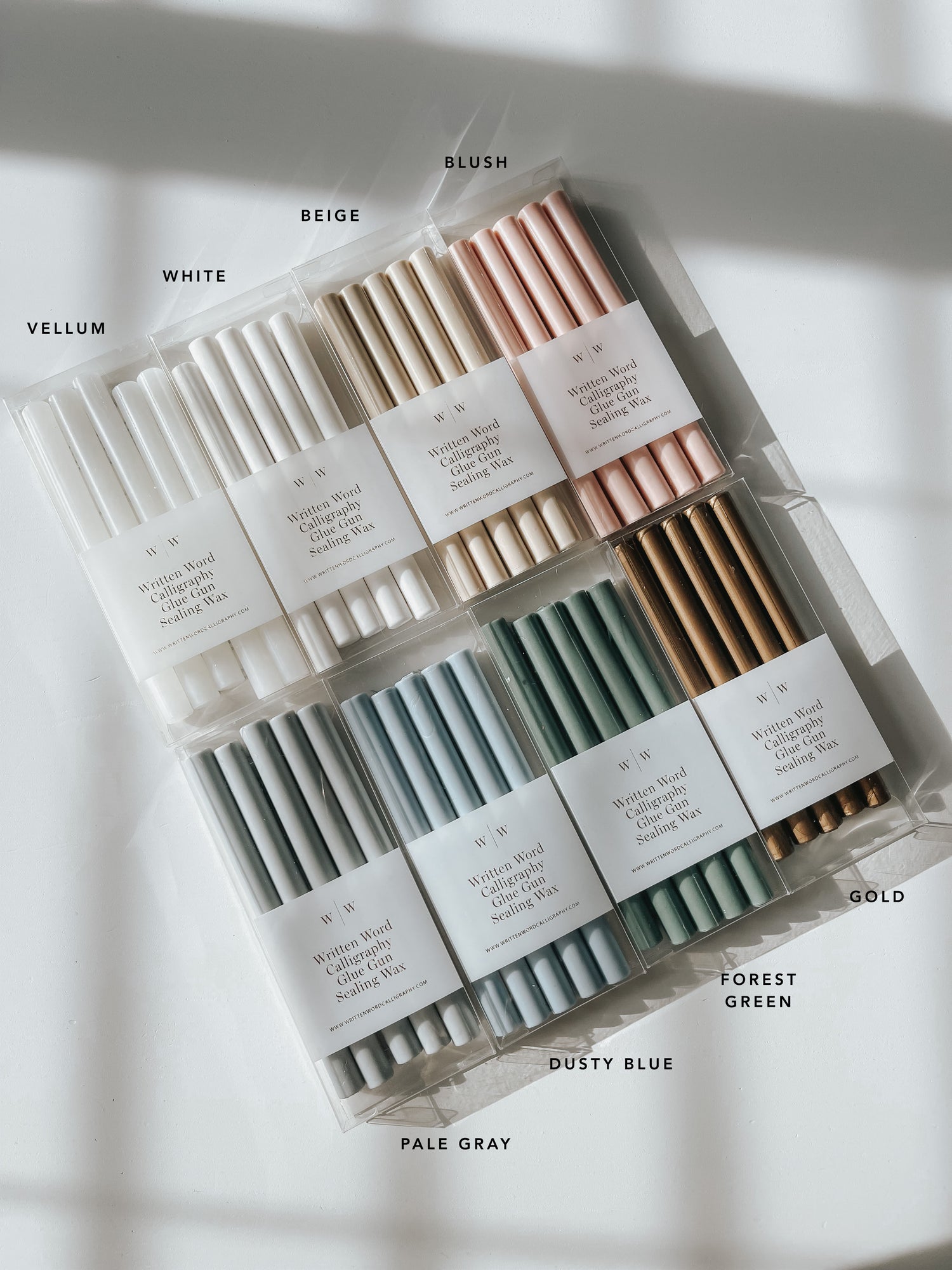 Colorful wax seal sticks arranged side by side, perfect for classic wax seals on letters and envelopes.