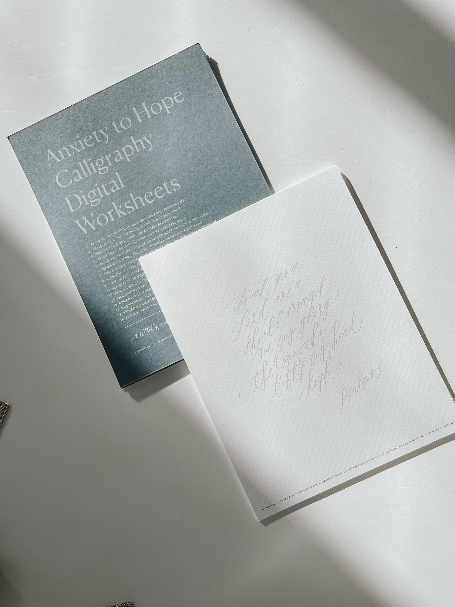 Bible Verse Calligraphy Worksheets