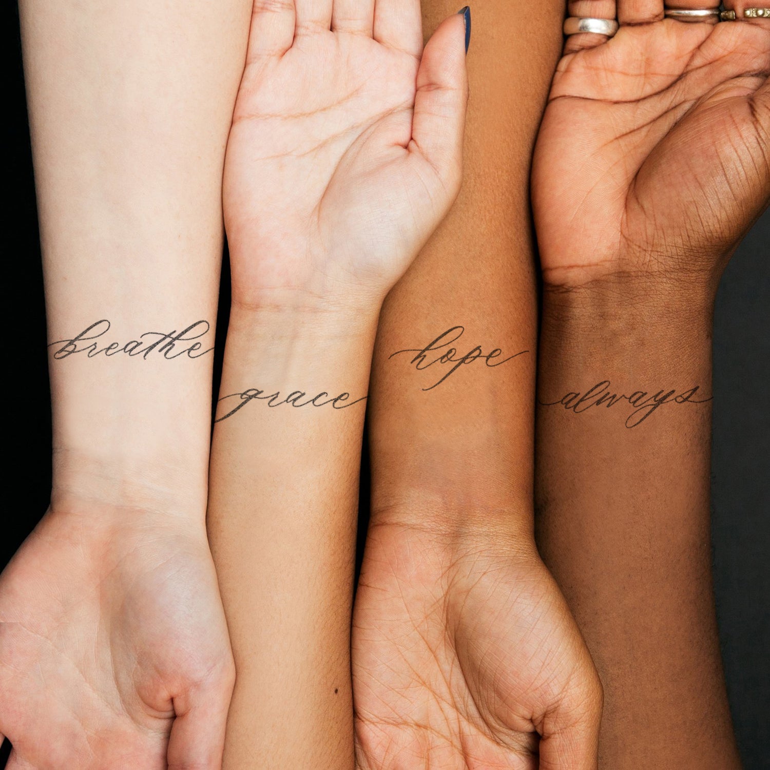 Temporary Calligraphy Tattoos