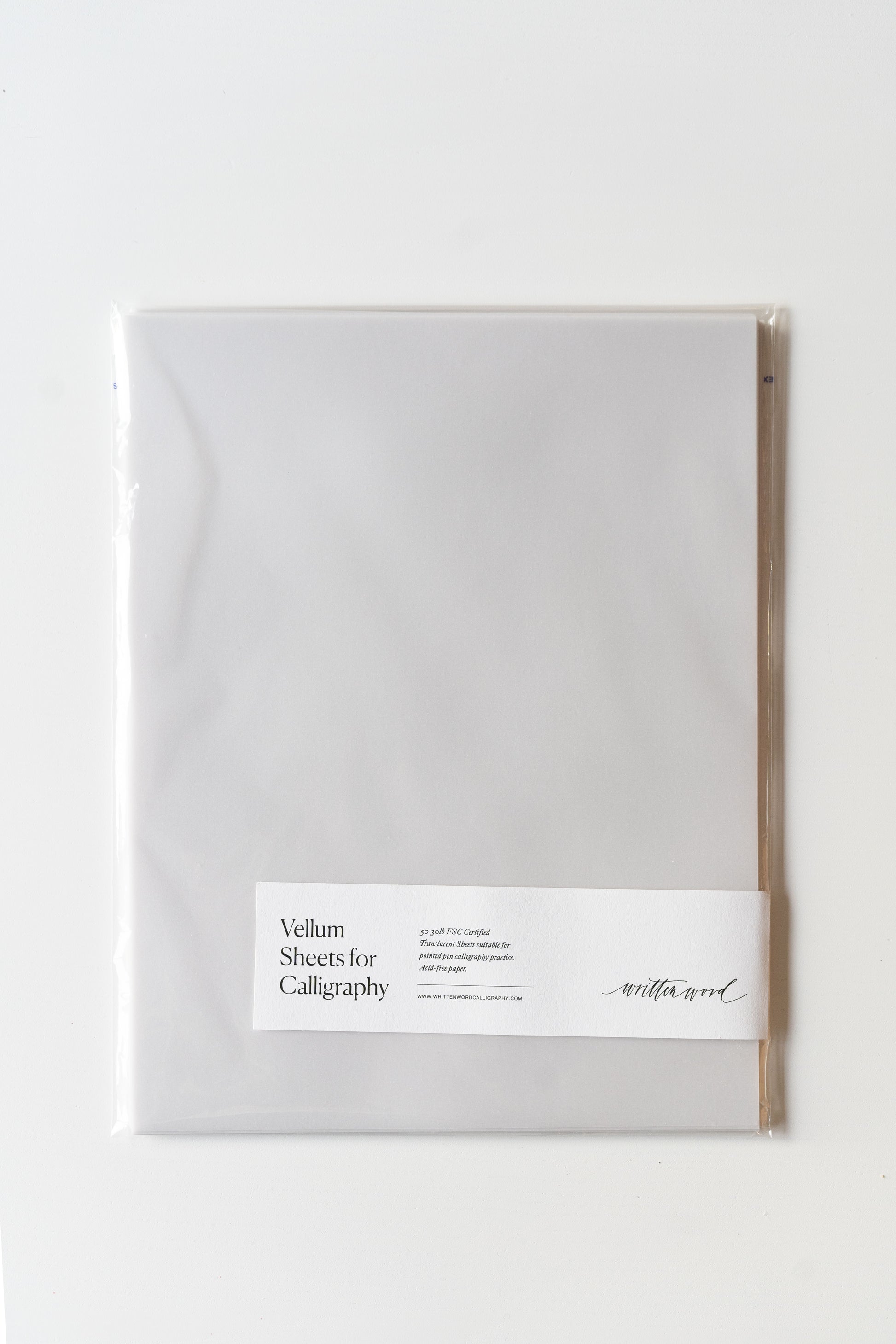 ack of vellum sheets for calligraphy, FSC certified, perfect for pointed pen practice and smooth ink flow