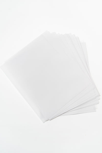 Stack of premium vellum sheets, ideal for calligraphy, pointed pen practice, and smooth ink application