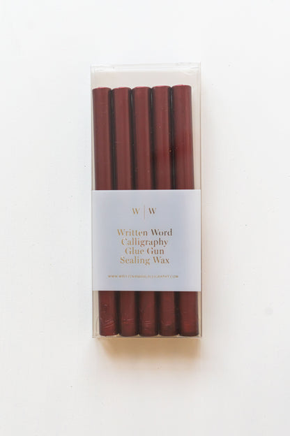 Crimson Glue Gun Sealing Wax (Box of 5 Sticks)