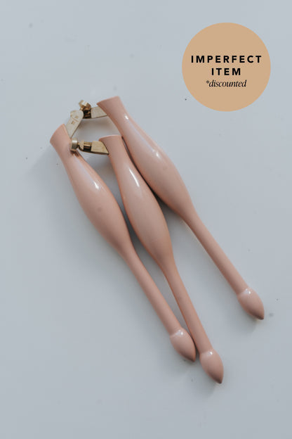 Three blush universal nib and container pens on a white background with 'imperfect item' label.