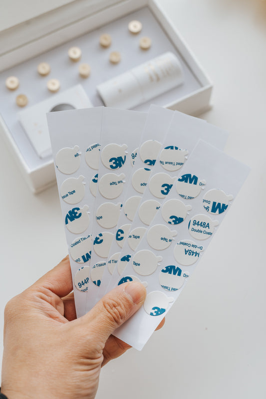 Sheets of mini adhesive stickers for wax seals, double sided peel and stick for stationery and envelopes