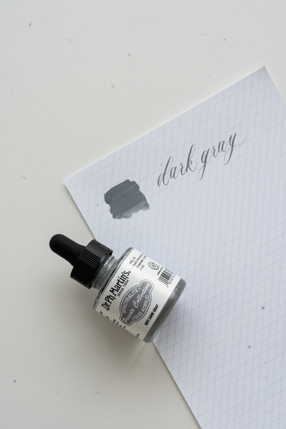 Dark Gray Acrylic Calligraphy Ink