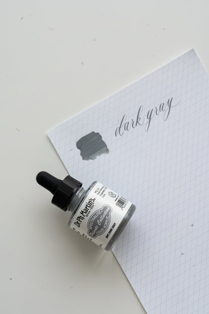 Dark Gray Acrylic Calligraphy Ink