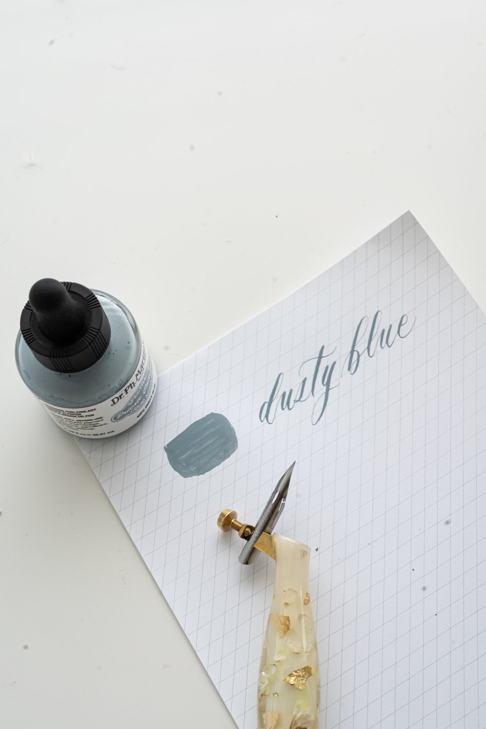 Dusty Blue Acrylic Calligraphy Ink