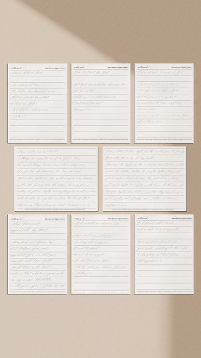 Biblical Affirmations Digital Worksheets