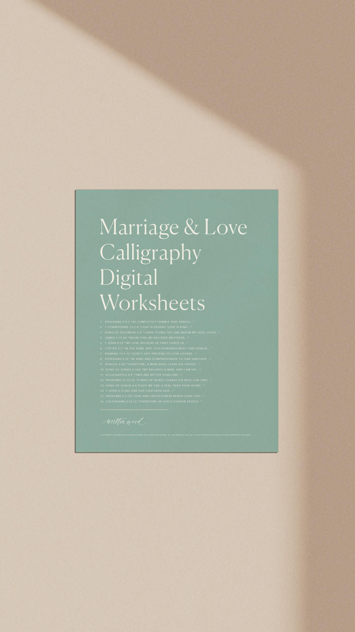 Marriage and Love Digital Worksheets