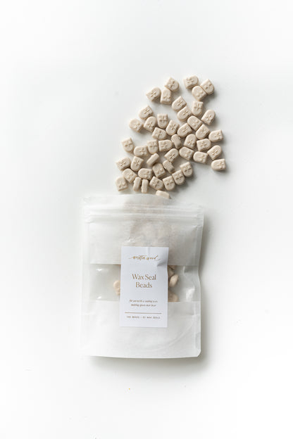 Beige Wax Beads for Wax Seals