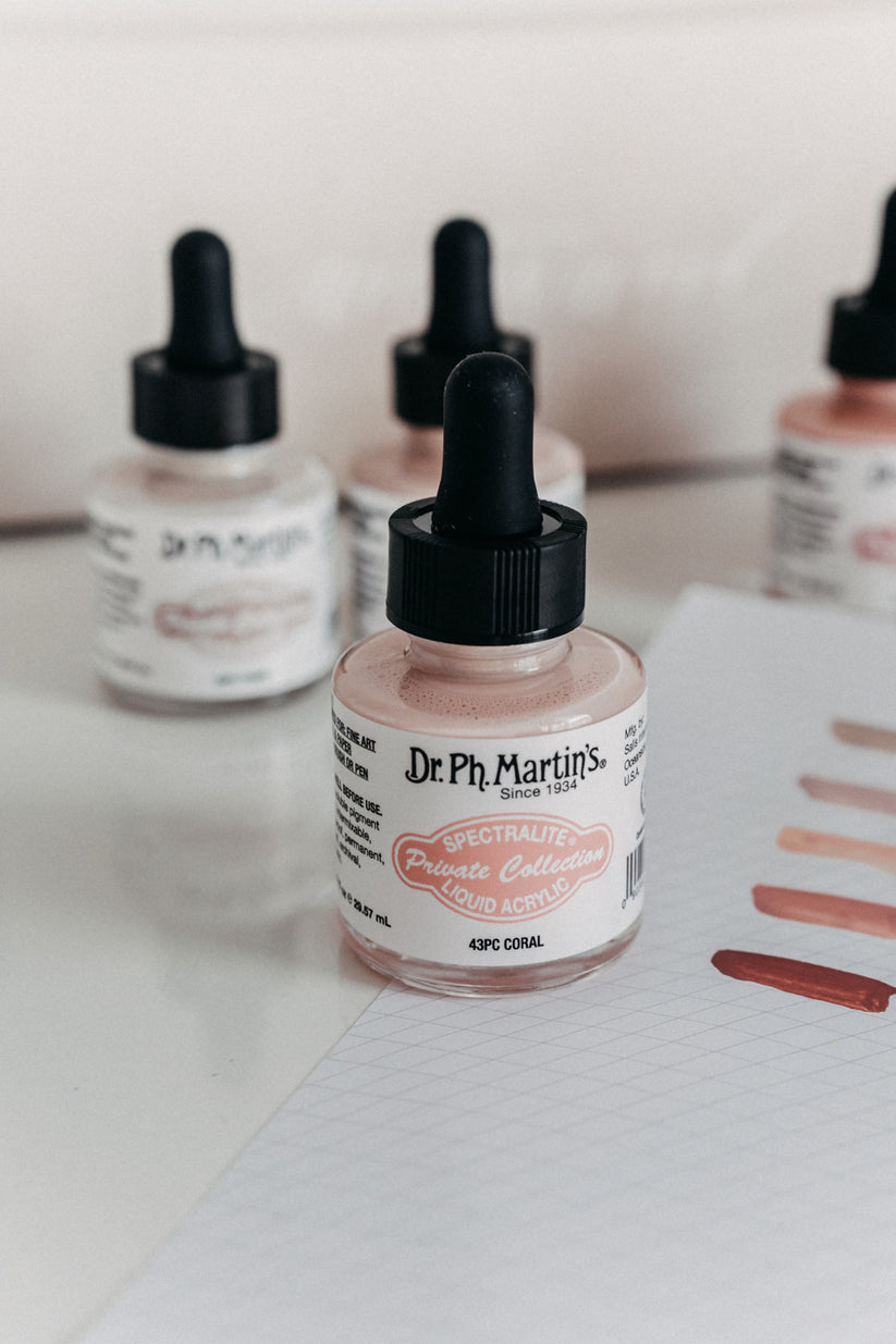 Muted Calligraphy Inks - Blush, Taupe, Coral, Dusty Rose, Terracotta ...