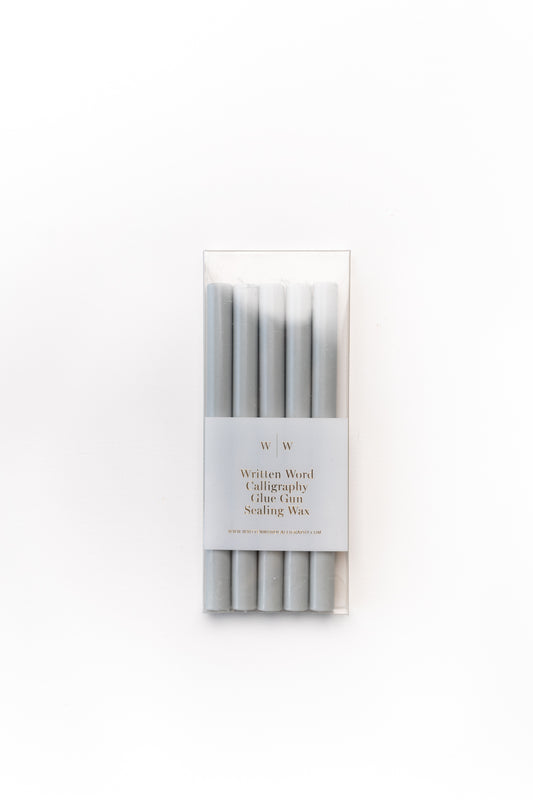 Pale Gray Glue Gun Sealing Wax (Box of 5 Sticks)