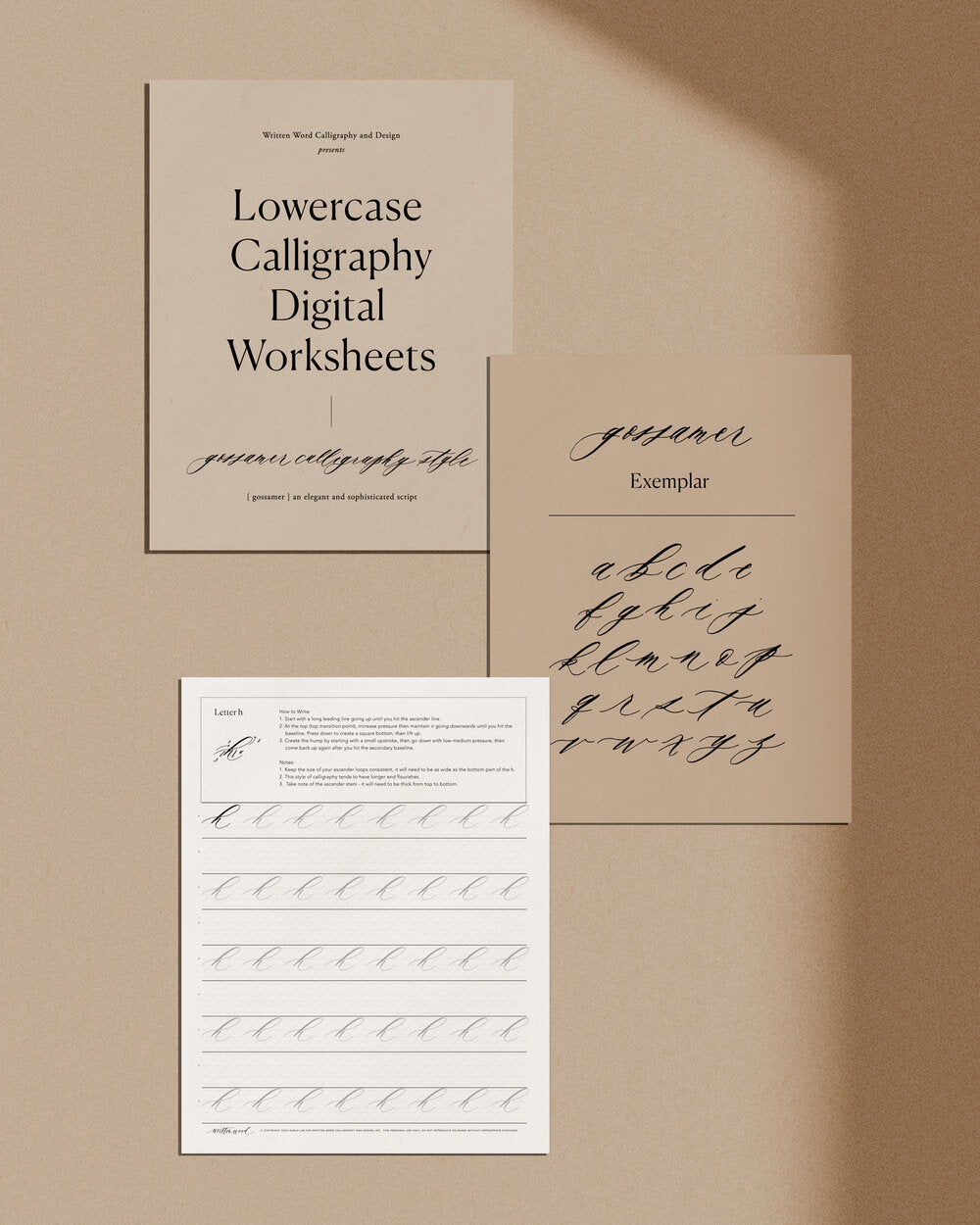 Lowercase Digital Worksheets - Gossamer