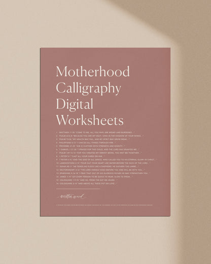 Motherhood Digital Worksheets