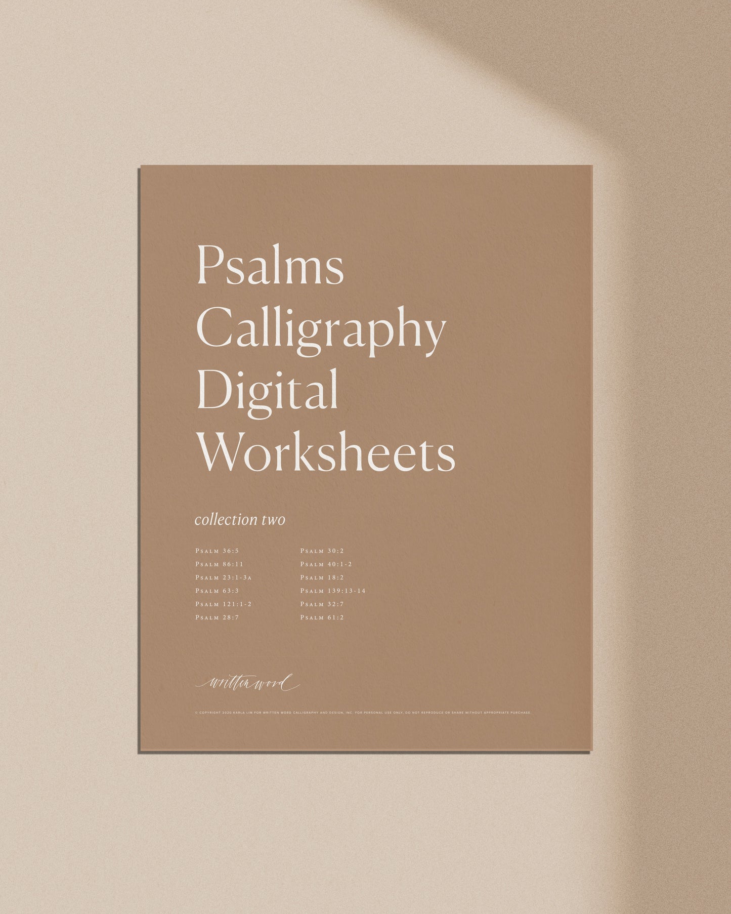 Psalms Collection 2 Digital Worksheets