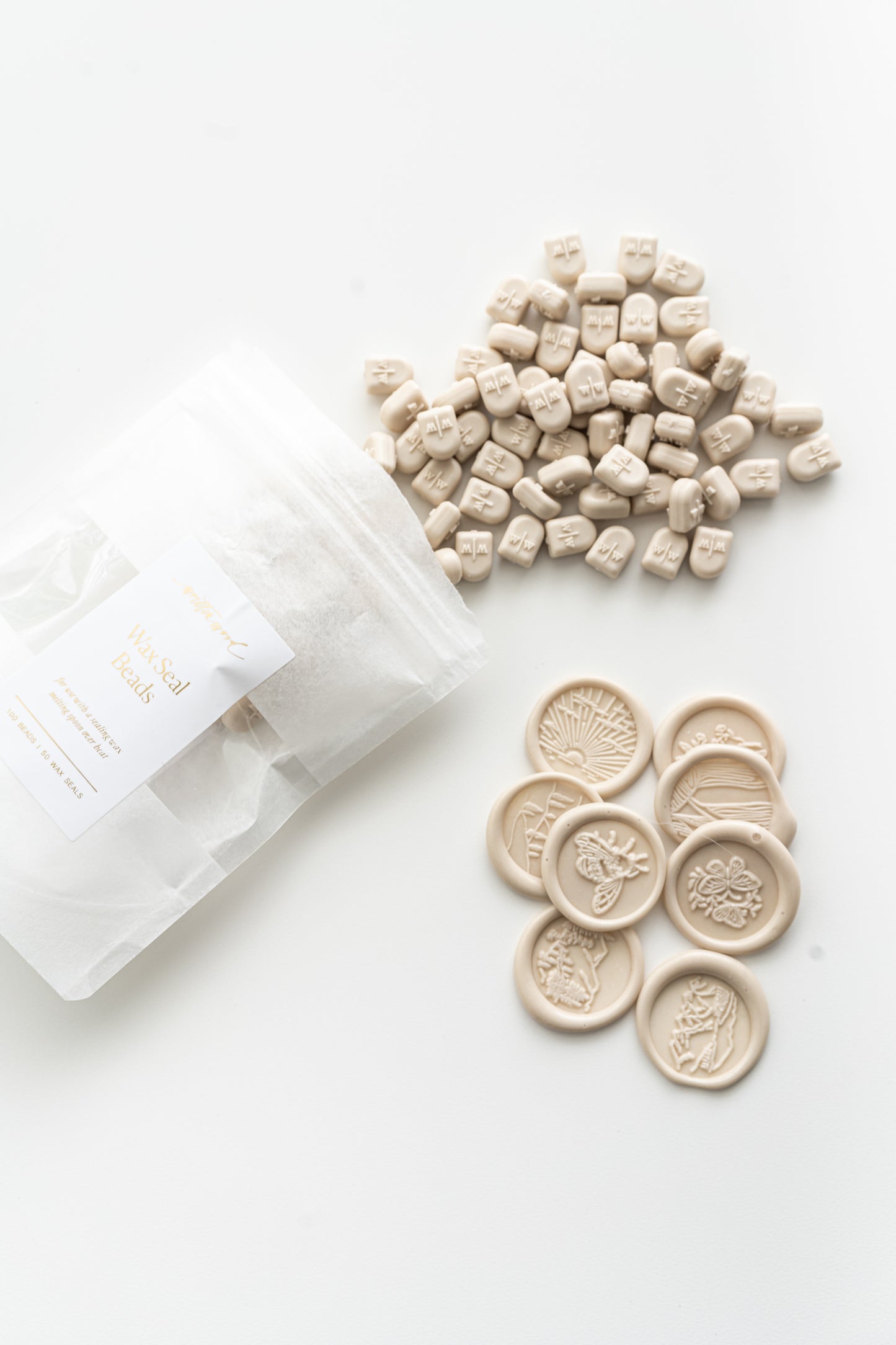 Beige Wax Beads for Wax Seals